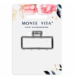 Краб для волос 4,5 см, серебристый, MONTE VITA, 457018
