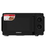 Микроволновая печь SONNEN MW2070BL-6MB, 20 л, 700 Вт, таймер, механическое управление, ручка, черная, 454983