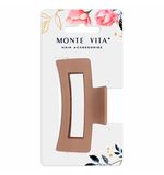 Краб для волос 8,5 см, soft-touch, коричневый, MONTE VITA, 457001