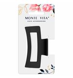 Краб для волос 8,5 см, soft-touch, чёрный, MONTE VITA, 457002