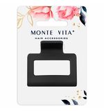 Краб для волос 5 см, soft-touch, чёрный, MONTE VITA, 457009