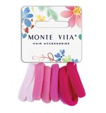 Резинки для волос НАБОР 8 шт., мягкие, средние, оттенки розового, MONTE VITA, 457048