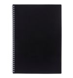 Тетрадь обложка пластик, А4, 80 л., гребень, клетка, HATBER, "VELVET" Черная, 081566, 80Т4В1гр_01601