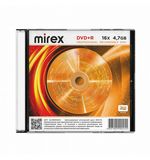 Диск DVD+R (плюс) MIREX, 4,7 ГБ, 16x, Slim Case, 1 штука, UL130013A1S