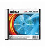 Диск CD-R MIREX, 700 Мб, 48x, Slim Case, 1 штука, UL120051A8S