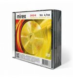 Диски DVD-R MIREX, 4,7 ГБ, 16x, Slim Case, КОМПЛЕКТ 5 шт., UL130003A1F