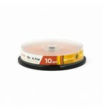 Диски DVD+R (плюс) MIREX, 4,7 Гб 16x Cake Box (упаковка на шпиле), КОМПЛЕКТ 10 шт, UL, UL130013A1L