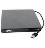 Внешний оптический привод CD/DVD GEMBIRD USB 3.0, пластик, черный, DVD-USB-03