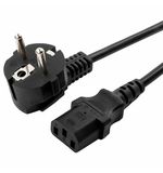 Кабель питания 1,8 м, CABLEXPERT, Schuko-C13, 3x0,5 мм2, 6 A, с заземлением, черный, PC-186