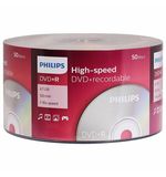Диски DVD+R (плюс) PHILIPS, 4,7 Гб, 16x, Bulk (термоусадка без шпиля), КОМПЛЕКТ 50 шт., DR4S6U50F/97