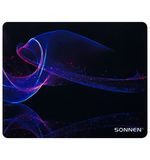 Коврик для мыши SONNEN "NEON WAVE" резина + ткань, 250х200х2 мм, 513958