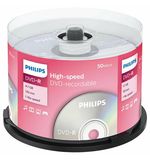 Диски DVD-R PHILIPS, 4,7 Гб, 16x, Cake Box (упаковка на шпиле), КОМПЛЕКТ 50 шт., DM4S6B50F/97