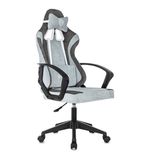 Кресло компьютерное BRABIX ''Forcer GM-127'', 2 подушки, ткань, серое/светло-голубое, 533214