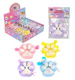 Игрушка-антистресс "ДВУХЦВЕТНАЯ КОШАЧЬЯ ЛАПКА С ПОМПОНАМИ", 7х6 см, ассорти 4 вида, дисплей, JOLLY JOT (ДЖОЛЛИ ДЖОТ), 665768