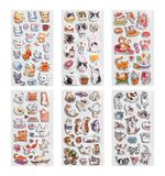 Наклейки зефирные "Котики", 18х9,5 см, ассорти 6 видов, FUNSTER (ФАНСТЕР), 666092