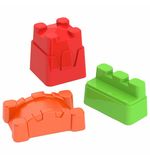 Формочки для песка "Крепость", набор 3 шт, размер единицы 9,5x8,5x2 см, НОРДПЛАСТ, 81