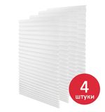Жалюзи-плиссе штора тканевая самоклеящаяся КОМПЛЕКТ 4шт BRABIX 60*180см, СТАНДАРТ, 60г/м2, цвет белый, 700006
