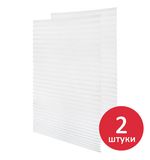 Жалюзи-плиссе штора тканевая самоклеящаяся КОМПЛЕКТ 2шт, BRABIX 90*180см, СТАНДАРТ+, 80г/м2, цвет белый, 700009