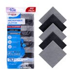 Салфетки из МИКРОФИБРЫ 30х30 см, GRAY & BLACK, big pack, КОМПЛЕКТ 10 штук, 180 г/м2, LAIMA HOME, 700610