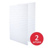 Жалюзи-плиссе штора бумажная самоклеящаяся КОМПЛЕКТ 2шт BRABIX 60*180см, ЭКО, 80г/м2, цвет белый, 700002