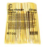 Пики для канапе бамбуковые ГОЛЬФ 15 см, 100 шт., КП, 133045