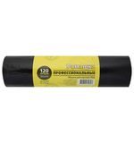 Мешки для мусора 120 л, черные, в рулоне 50 шт,. ПВД 27 мкм, 68x105 см, РОМАШКА "ПРОФИ", ВР-0064