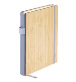 Ежедневник недатированный А5 145х213мм BRAUBERG "Bamboo", резинка, держатель, 160л, коричневый, 117137