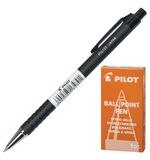 Ручка шариковая масляная автоматическая PILOT, корпус черный, узел 0,7 мм, линия 0,32 мм, синяя, BPRK-10M B