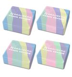 Ластик BRAUBERG PASTEL, 34х34х14 мм, квадратный, эко-пвх, цвет ластика ассорти, 273210