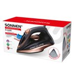 Утюг паровой SONNEN SI-6680, 2200 Вт, керамическое покрытие, антикапля, черный/розовый, 456997