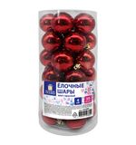 Шары ёлочные 30 шт, 4 см, "Solid Color", пластик, КРАСНЫЕ, глянец, ЗОЛОТАЯ СКАЗКА, 592496