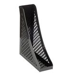 Лоток вертикальный для бумаг BRAUBERG ECO, 240х80х290 мм, сетчатый, черный, 239014