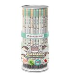 Карандаш чернографитный с принтом кросс-серия МИЛЫЕ КОТЫ, 1 шт., HB, ластик, ассорти, BRAUBERG, 182107