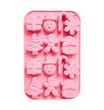 Форма для выпечки новогодняя 21х13см "Xmas Sweets", силикон, 14 ячеек, рецепт, ЗОЛОТАЯ СКАЗКА, 592471