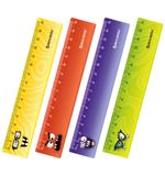 Линейка пластиковая 15 см BRAUBERG "CUTE MONSTERS", с печатью, ассорти, 210866