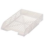 Лоток горизонтальный для бумаг BRAUBERG ECO, 330х245х65 мм, сетчатый, прозрачный, 239013