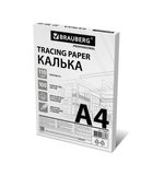 Калька А4 ВЫСОКОЙ ПРОЗРАЧНОСТИ, ПЛОТНАЯ, для печати и творчества, 110 г/м2, 100 листов BRAUBERG, 116644