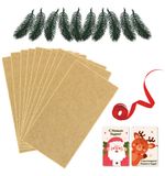 Пакет подарочный НАБОР 10шт новогодний, 12х8х24см, "Magic gift", открытки, крафт, ЗОЛОТАЯ СКАЗКА, 592441