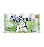 Бумага туалетная быт., спайка 8 шт., 3-слойная (8х16,7 м), FAMILIA TRIO Natural, бела, 5080971
