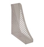 Лоток вертикальный для бумаг BRAUBERG ECO, 240х80х290 мм, сетчатый, дымчатый, 239015