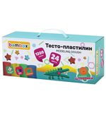 Тесто-пластилин для лепки СУПЕР ПЛАСТИЧНОЕ, 24 цвета, 1200 г, крышки-штампики, BAMBOX (БАМБОКС), 107249
