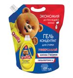 Гель для стирки универсальный 3л QUALITA для всех типов тканей, концентрат, дой-пак, 11435
