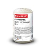 Шпагат хлопковый для прошивки документов, вязания, макраме, длина 500 м диаметр 1,5 мм, BRAUBERG, 700362