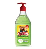 Средство для мытья посуды 500мл QUALITA "Бальзам Green tea & Aloe", дозатор, 14483