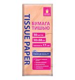 Цветная бумага ТИШЬЮ 17 г/м2, 50х66 см, 50 листов, персиковый цвет, ЗОЛОТАЯ СКАЗКА, 116489