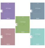Тетрадь обложка пластик, 18 л., линия, HATBER, Color Set (микс в спайке), 092029, 18Т5В2пл