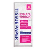 Цветная бумага ТИШЬЮ 17 г/м2, 50х66 см, 50 листов, белый цвет, ЗОЛОТАЯ СКАЗКА, 116491