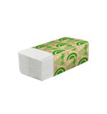 Полотенца бумажные 200 шт., FOCUS (Система H3) Eco, 1 слой, белые, КОМПЛЕКТ 15 пачек, 23х20,5 см, V-сложение, 5083743