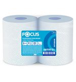 Бумага протирочная FOCUS (W1) Jumbo, 2 слоя, КОМПЛЕКТ 2 рулона, 350 м, 1000 листов, лист 24х35, 5079731