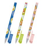 Ручка шариковая с принтом FUNSTER (ФАНСТЕР) STICK "КОТ-ЭНТУЗИАСТ", СИНЯЯ, SOFT TOUCH покрытие, узел 0,7 мм, линия 0,35 мм, 144398